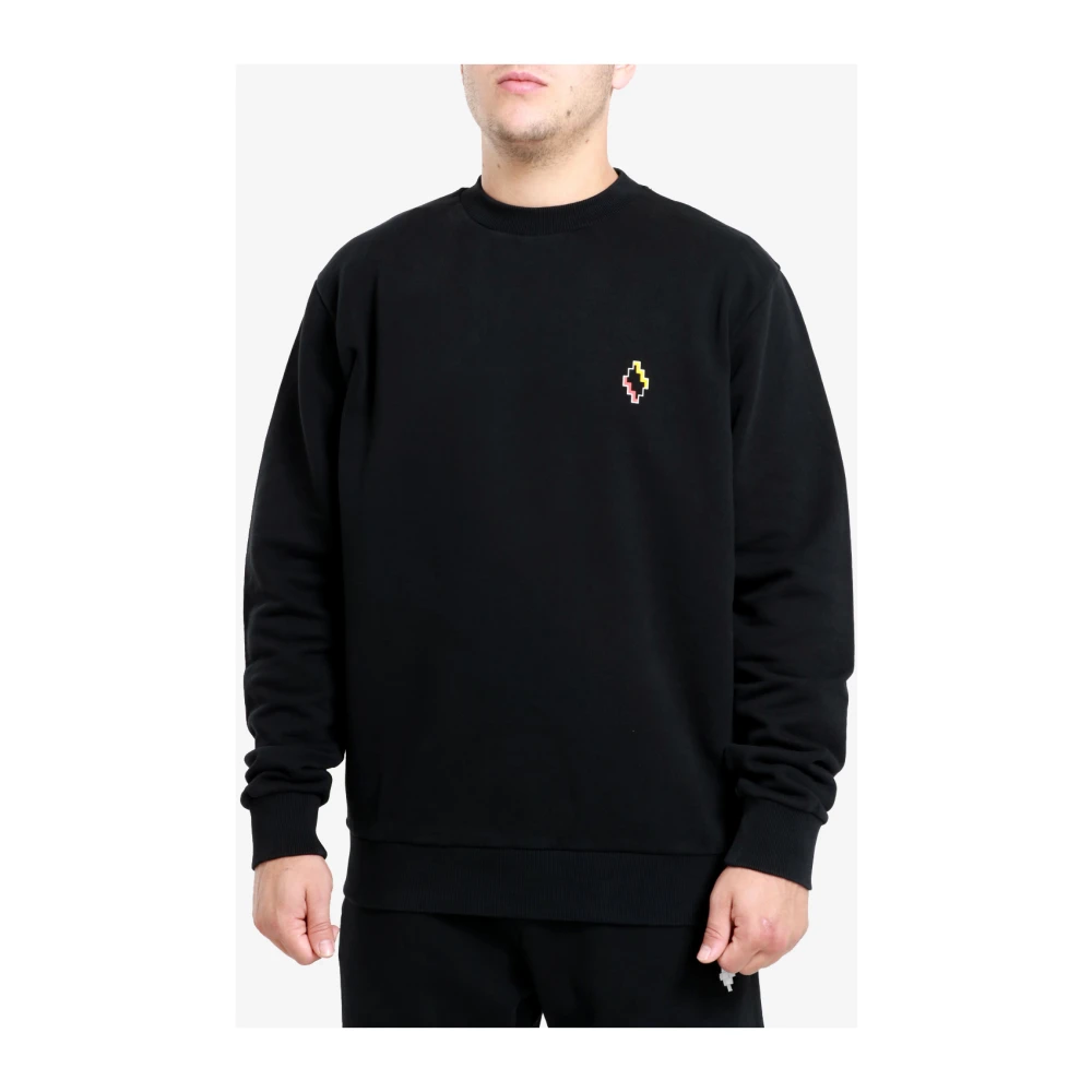 Marcelo Burlon Grafische Print Crew Neck Sweaters Black Heren