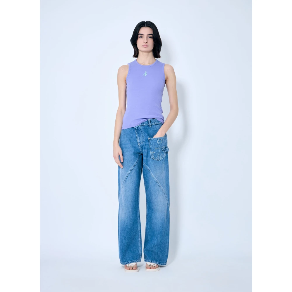 JW Anderson Gewassen werkkleding jeans Blue Dames