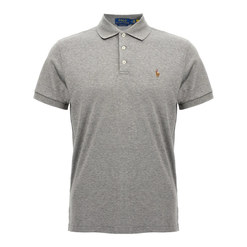 Polo Ralph Lauren Men's Gray Logo Embroidery Polo Shirt