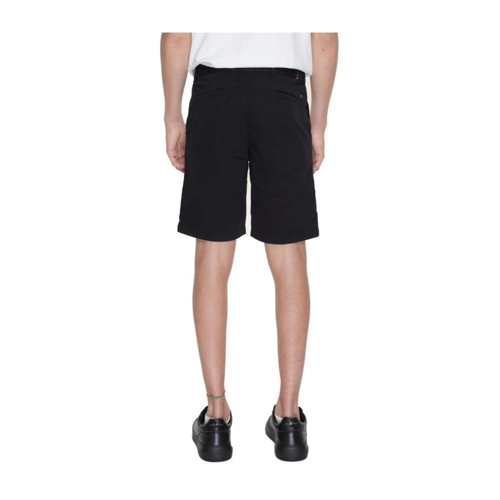 Hugo Boss Katoenen Bermuda Shorts met Elastaan Black Heren