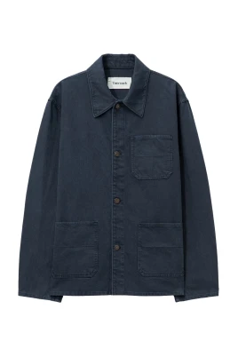 Garment Washed Cotton Twill Utility Jacket