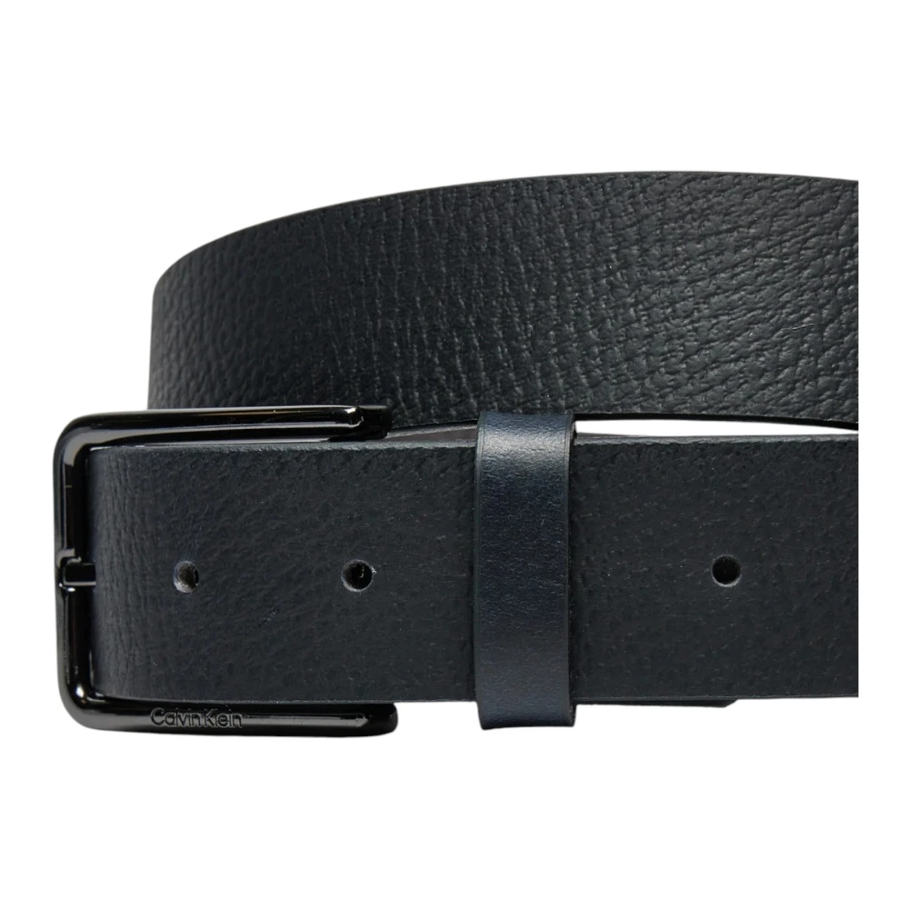 Calvin Klein Blauwe leren riem met gespsluiting Blue Heren