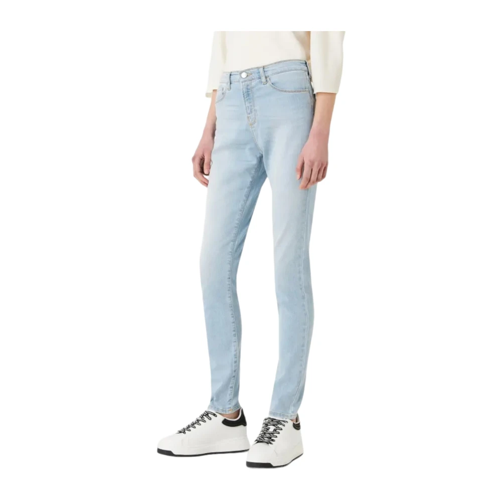 Emporio Armani Skinny Jeans Klassieke Pasvorm Blue Dames