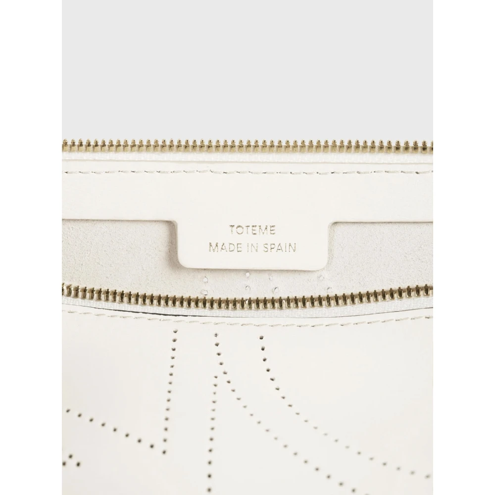 TotêMe Monogram Leren Pols Pouch Beige Dames