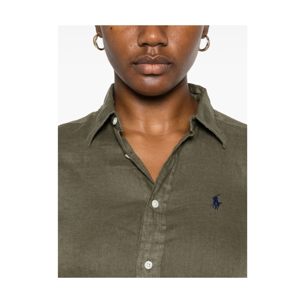 Ralph Lauren Linnen Overhemd Green Dames