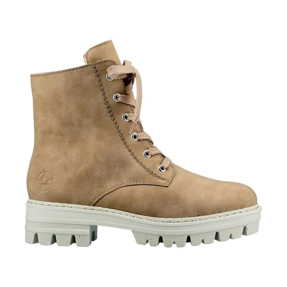 Rieker Beige Casual Gesloten Enkellaarsjes Beige Dames