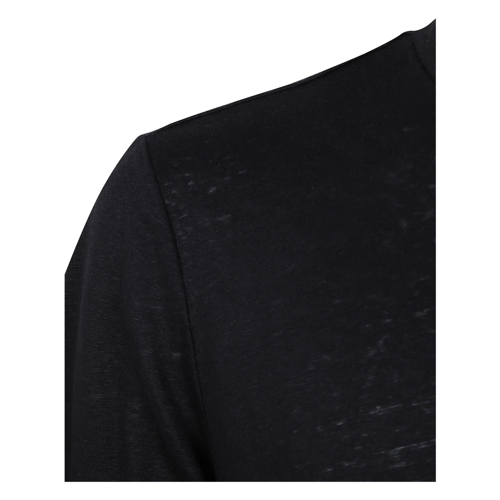 majestic filatures Casual Ronde Hals Sweater Black Heren