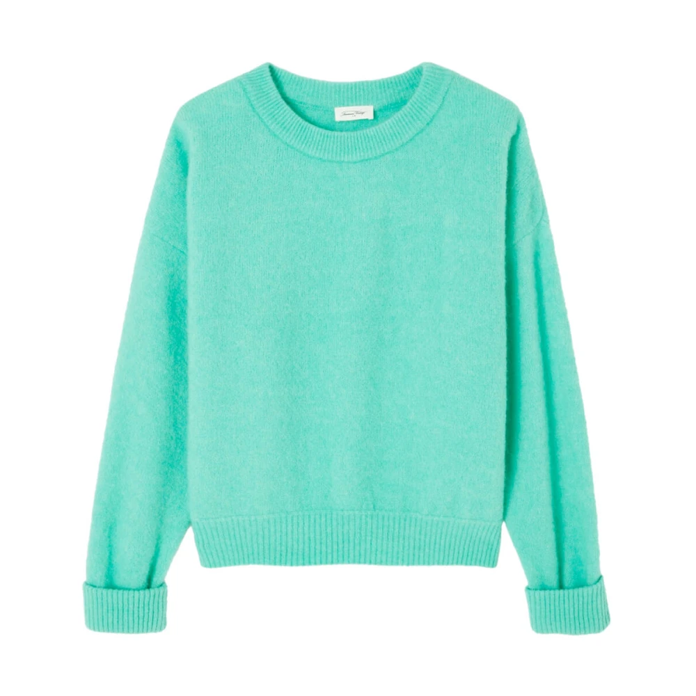 American vintage Stijlvolle Pullover Vito18E Blue Dames