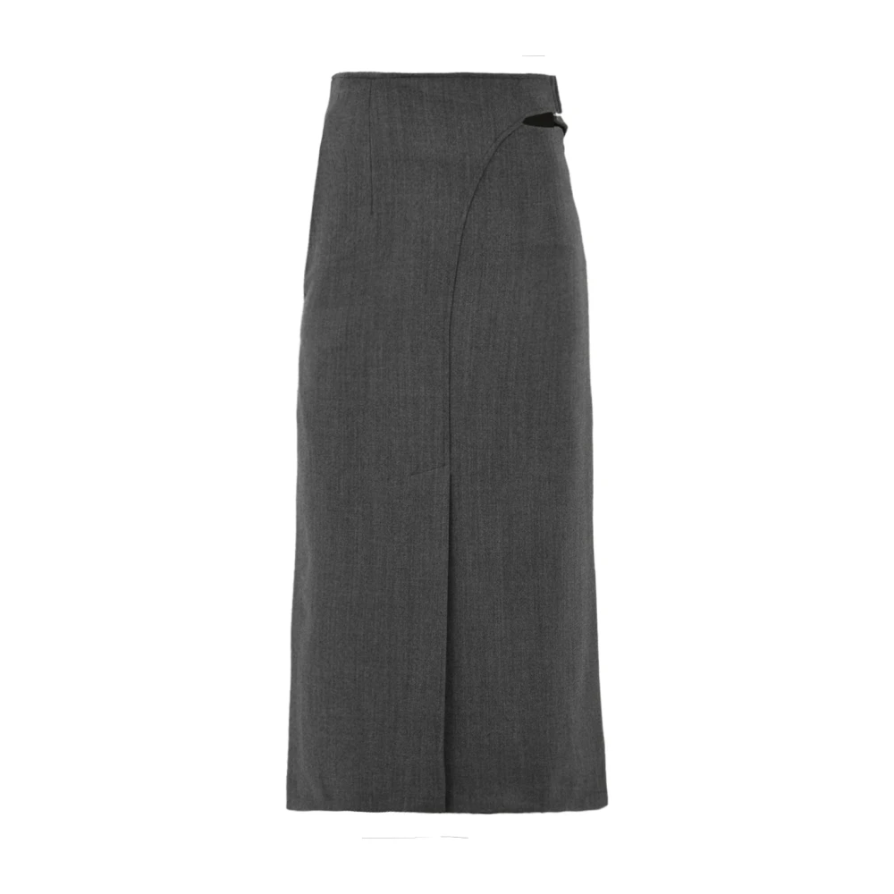 Beatrice .B Women's Gray Midi Skirts, Xs, Grey Skirt - Donna Modello 23Fa5771 Krip 90