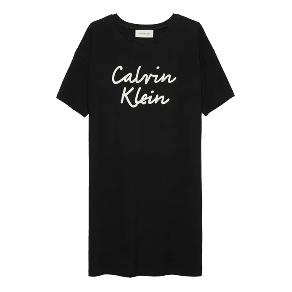 Calvin Klein Jeans Elegant Logoklänning för Barn Black, Flicka