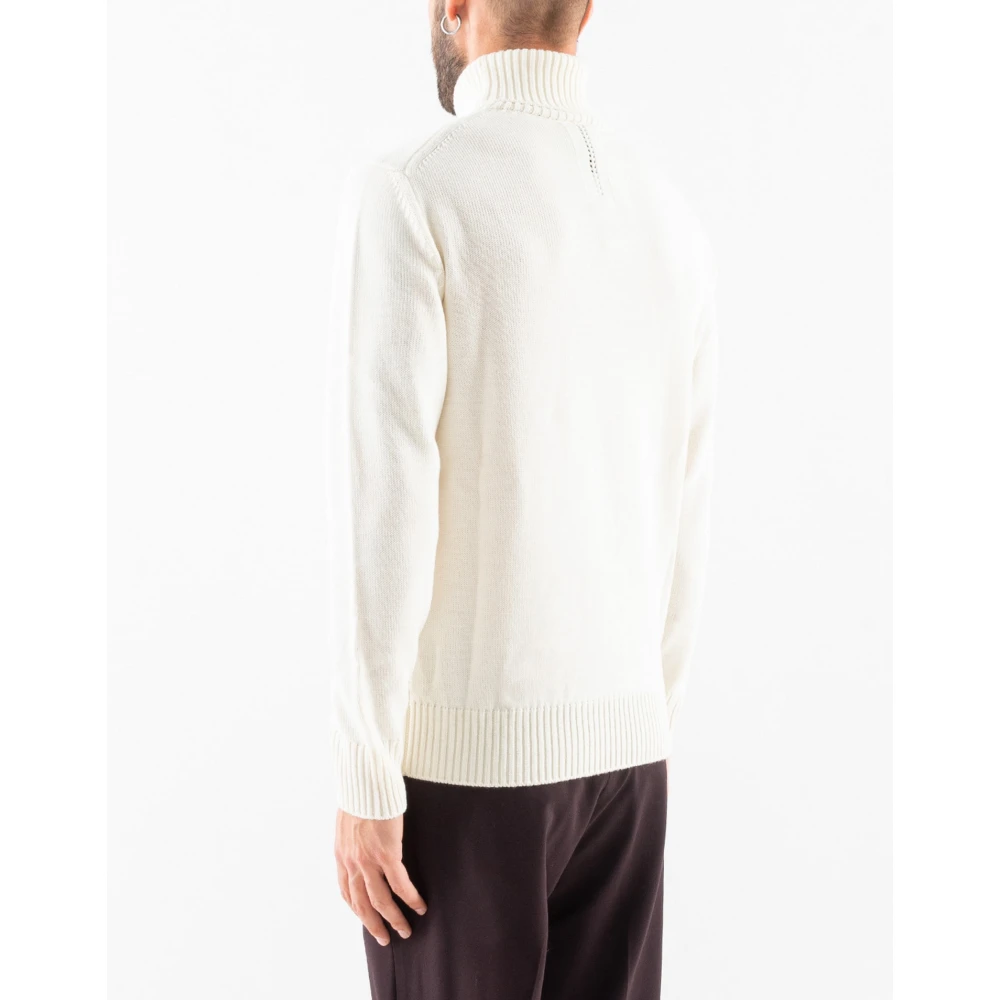 Corsinelabedoli Turtleneck Jumpers in Marineblauw Wol White Heren