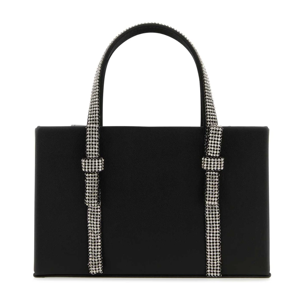 Kara Zwarte Nappa Leren Handtas Black Dames