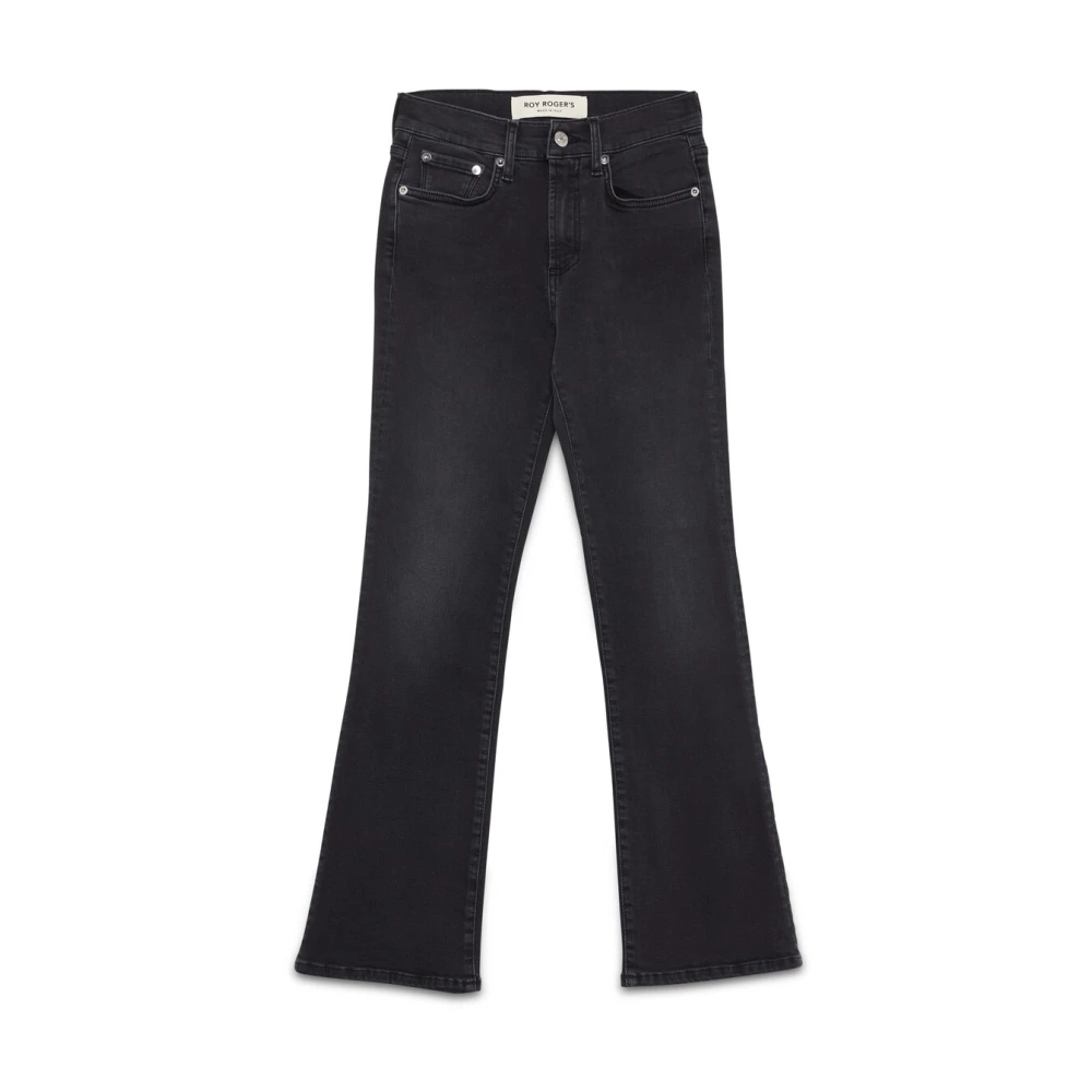 Roy Roger's Femme Noir - Pantalon Bootcut En Denim - Jeans - Taille: W25