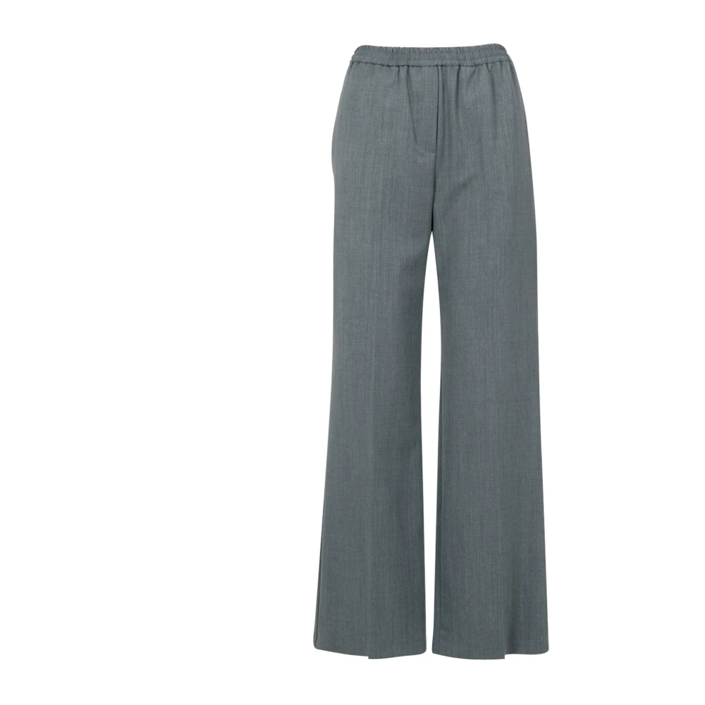 Weekend Max Mara Vrouw Grijs Broeken Dames, L, Wide Broeken