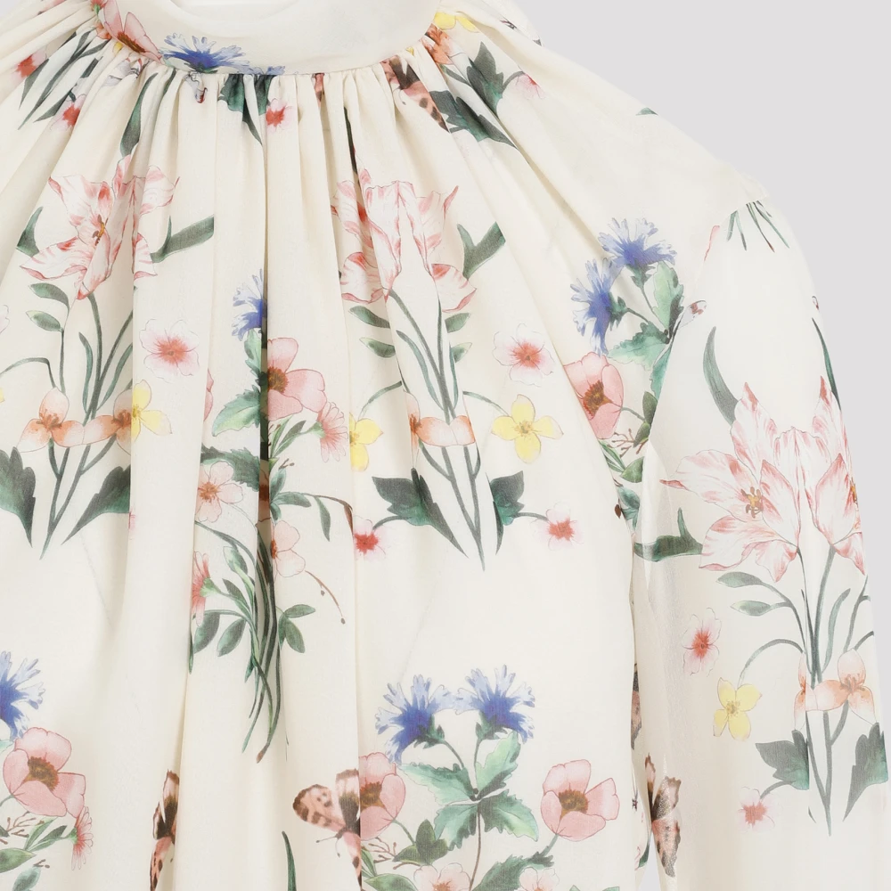 Giambattista Valli Ivory Red Blouse Multicolor Dames