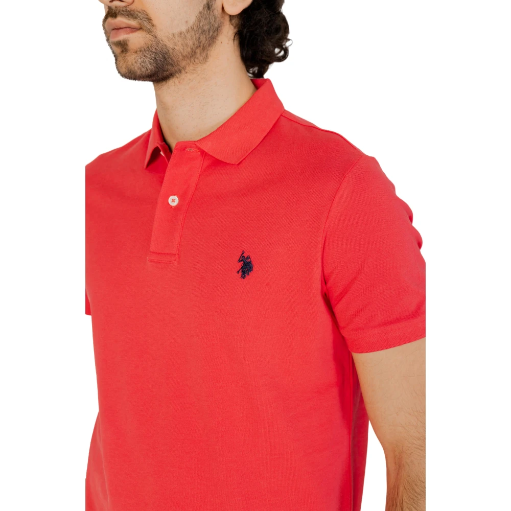 U.s. Polo Assn. Korte Mouw Polo Shirt Red Heren