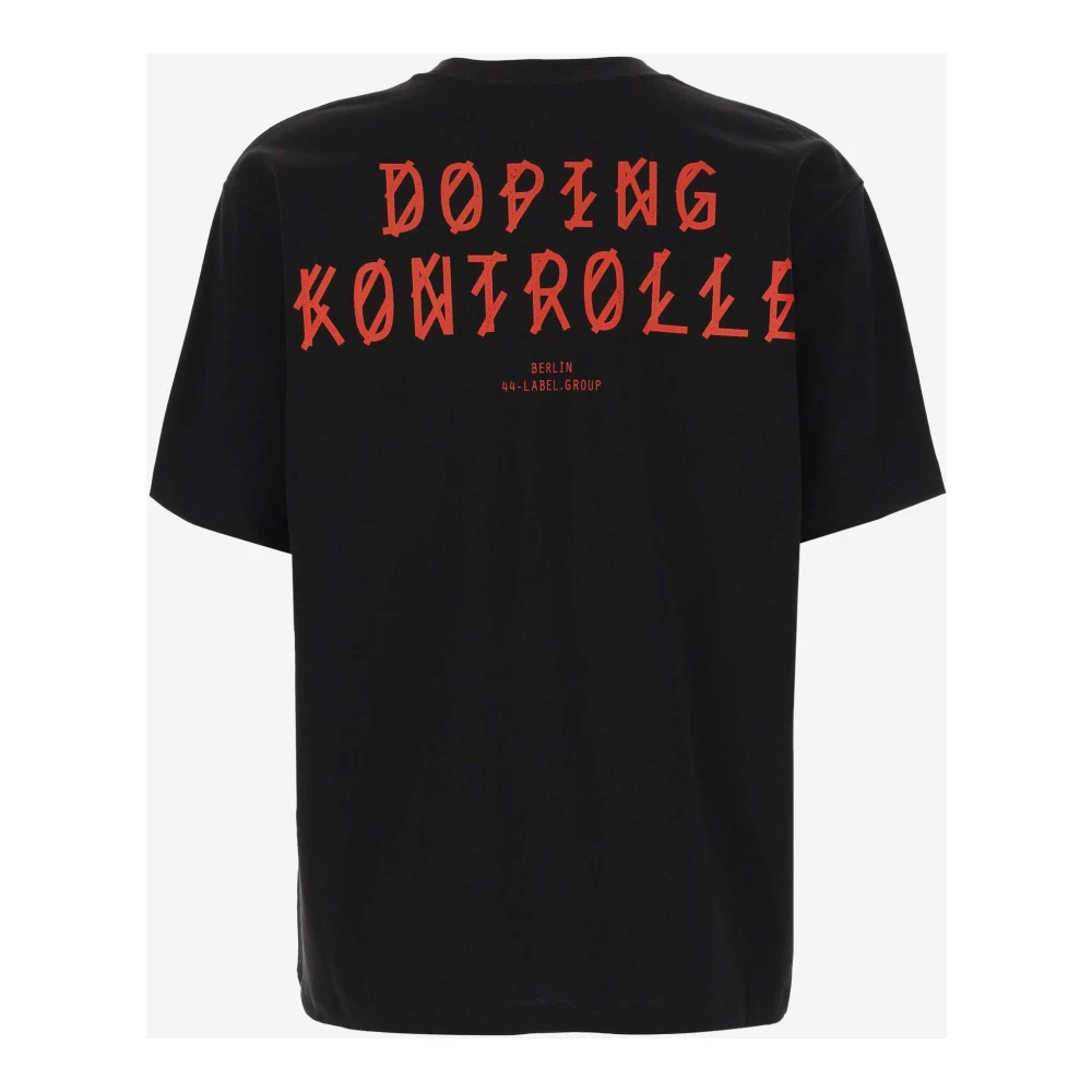 44 Label Group Katoenen T-shirt met Logo Print Black Heren