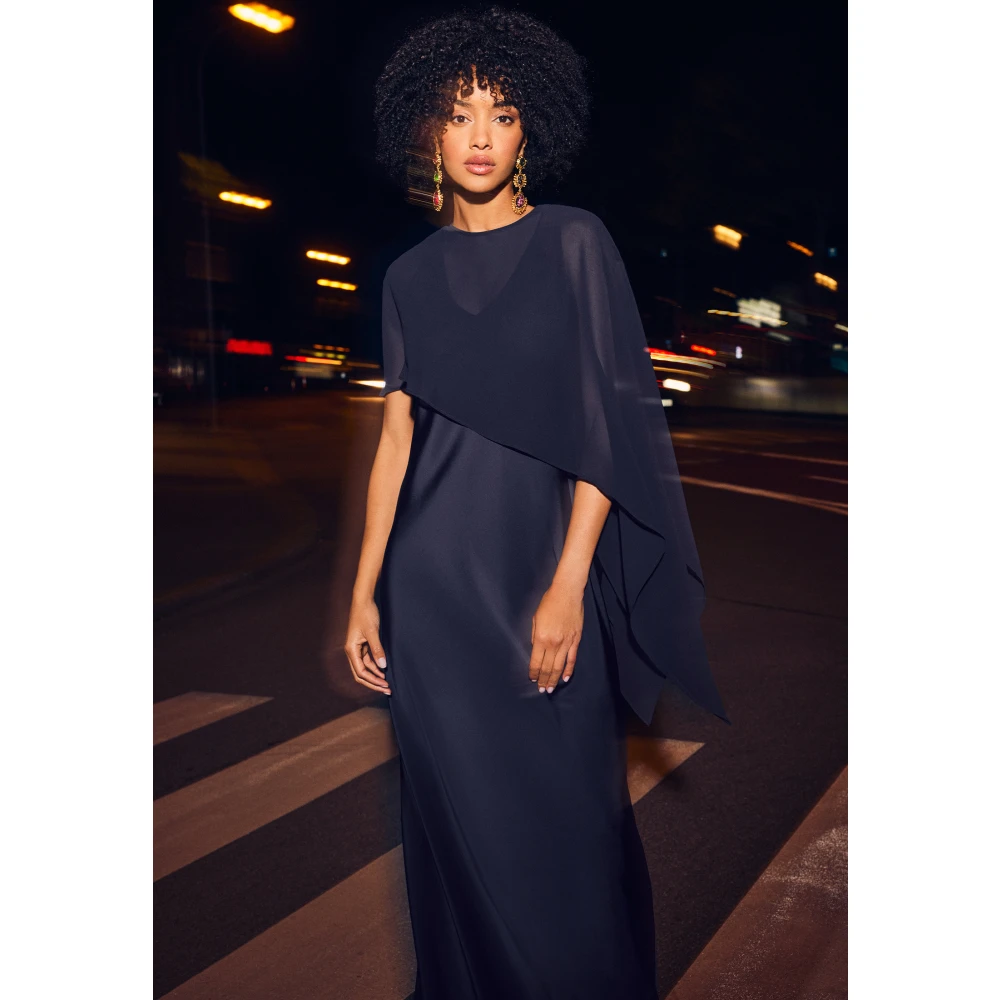 Vera Mont Slim Fit Cocktailjurk Blue Dames