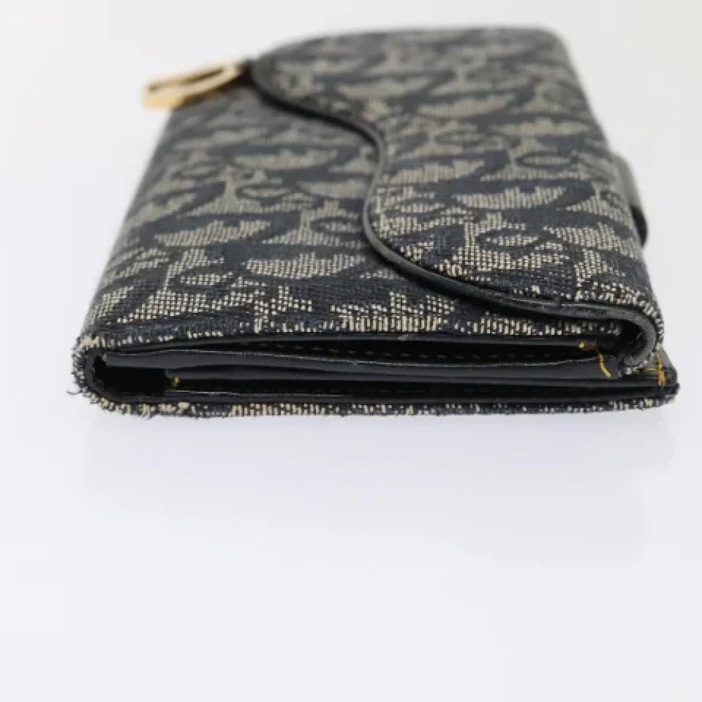 Dior Vintage Pre-owned Canvas wallets Blue Dames