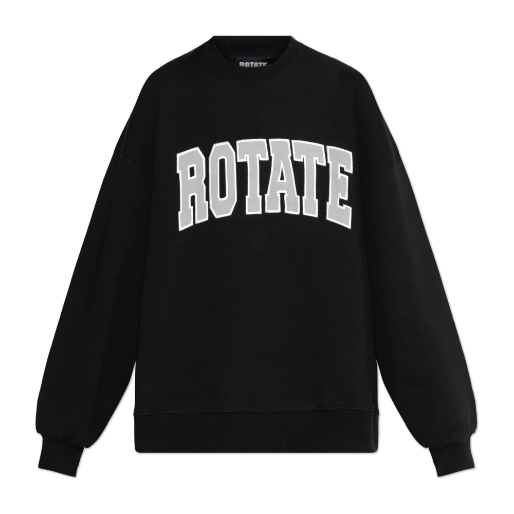 Rotate Birger Christensen Sweatshirt met logo Black Dames