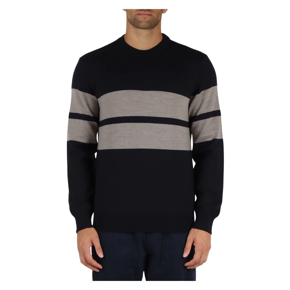 PAUL & SHARK Wollen Crewneck Trui Blue Heren