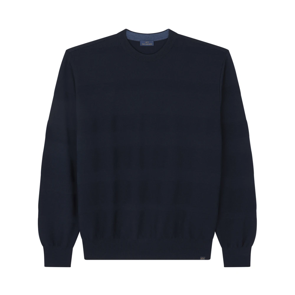 Paul & Shark Blue Soft Cool Touch Crewneck Jumper - Male - Round-Neck Knitwear - 2XL - Knitwear