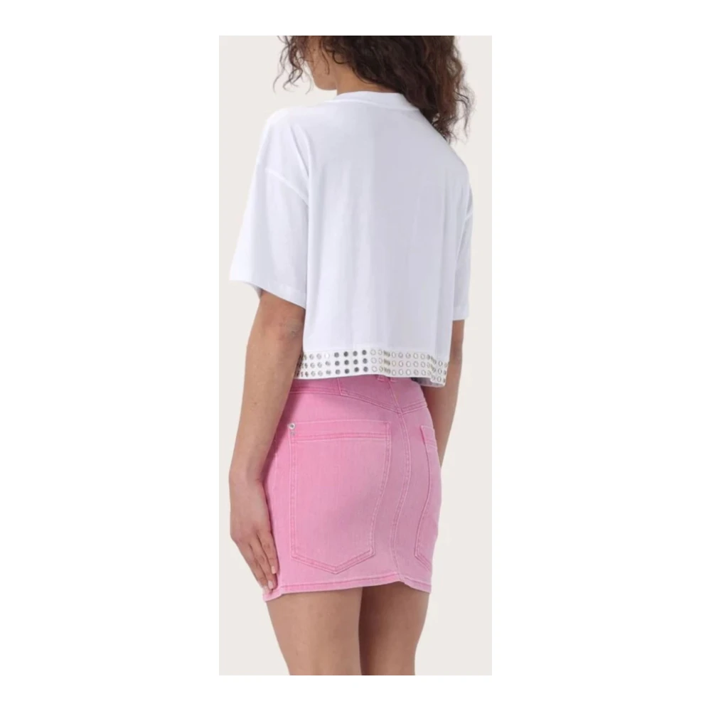 PATRIZIA PEPE Stijlvolle Dames T-shirt White Dames