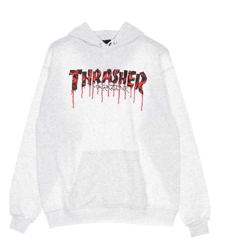 Thrasher Bloeddruppel Hoodie Licht Staal White Heren