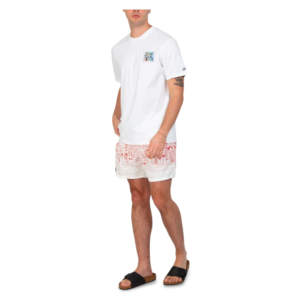 MC2 Saint Barth Mykonos Ansichtkaart Tee White Heren