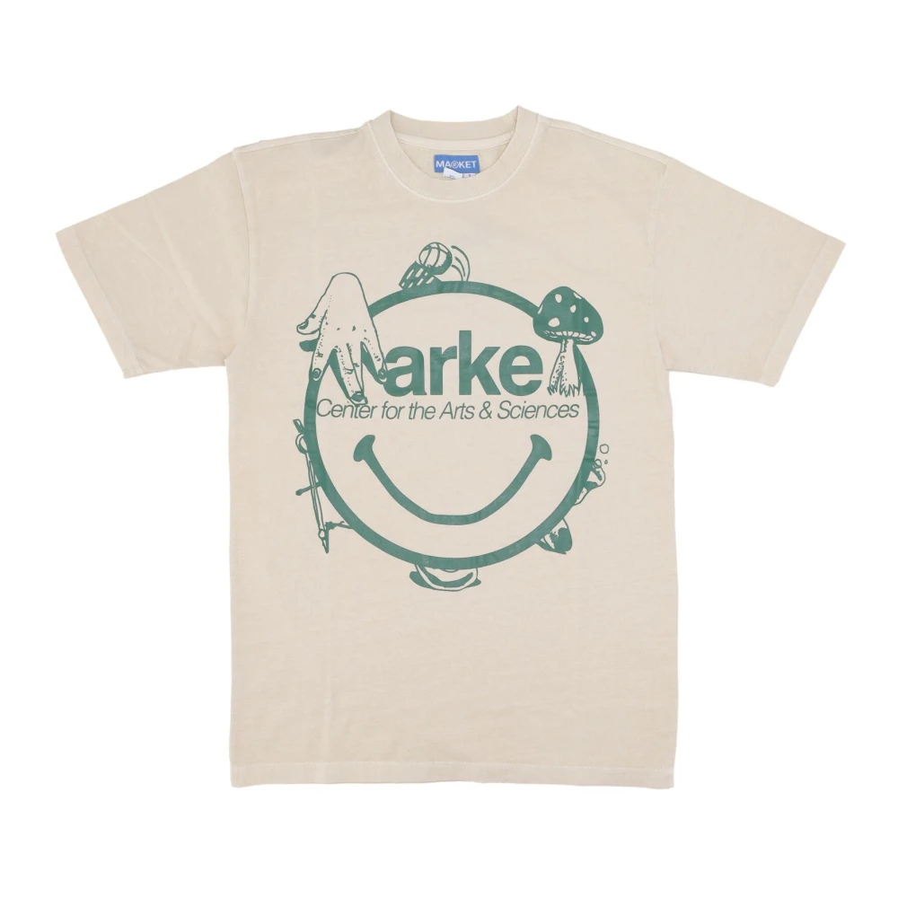 Market Smiley Arts Tee Sand Heren T-Shirt Beige Heren