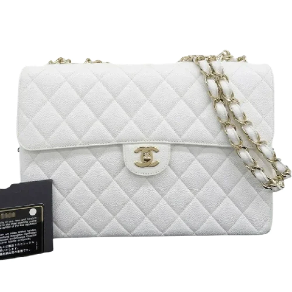 Chanel Vintage Pre-owned Fabric shoulder-bags White Dames