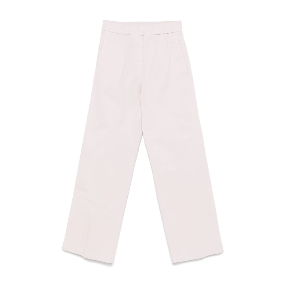 Forte Forte Women's Pink Wide Trousers, M, Elasticated Waistband Trousers
