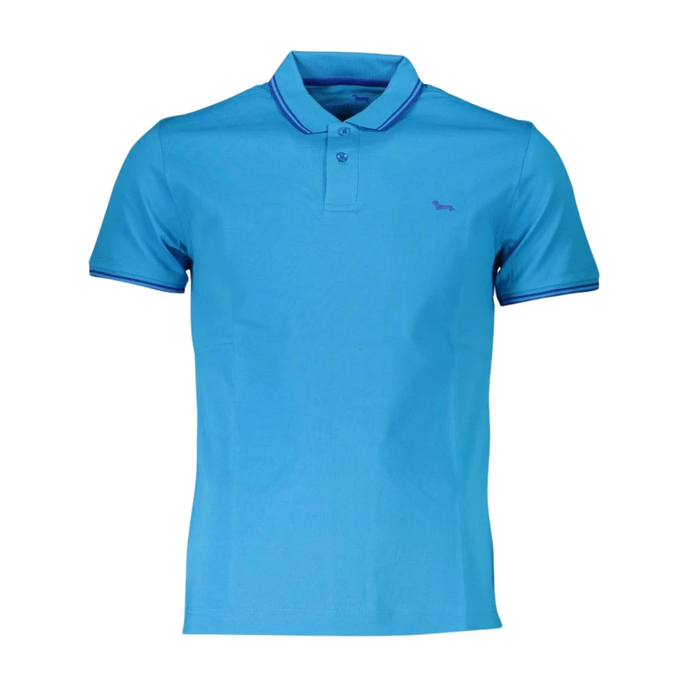 Harmont & Blaine , Polo Shirts, Male, Blue, M, Short Sleeve Polo Shirt Blue Men - Image 3