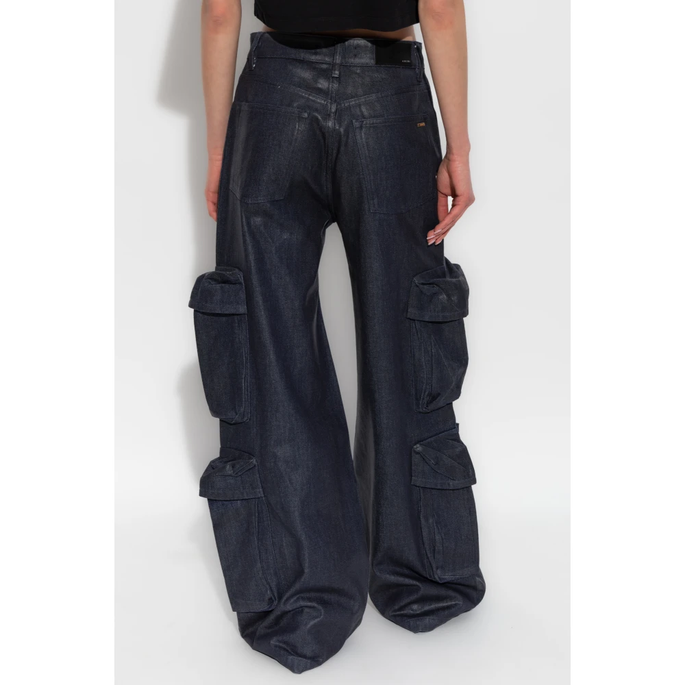 Amiri Jeans met logo Blue Dames