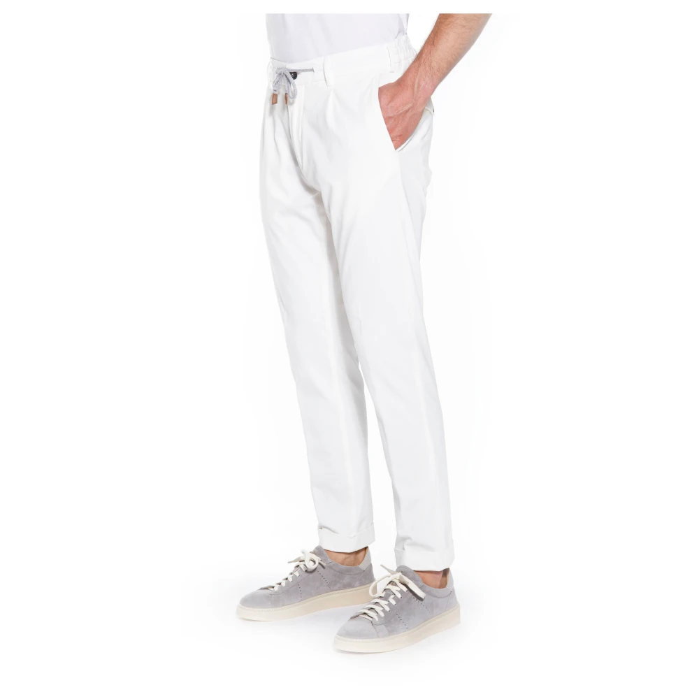Eleventy Comfortabele katoenen Jogger Broek White Heren