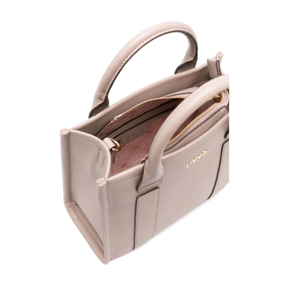Liu Jo Duifgrijs Eco Leren Schoudertas Beige Dames