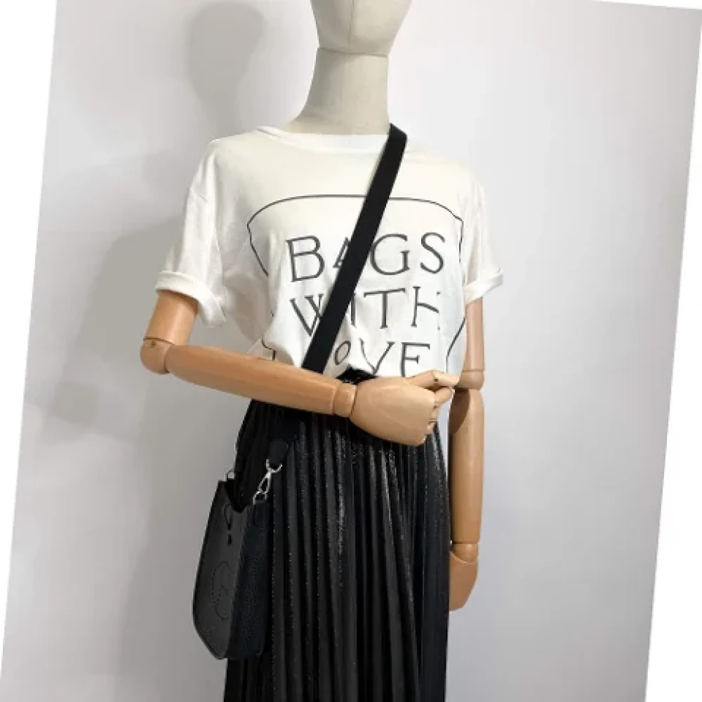 Hermès Vintage Pre-owned Leather crossbody-bags Black Dames