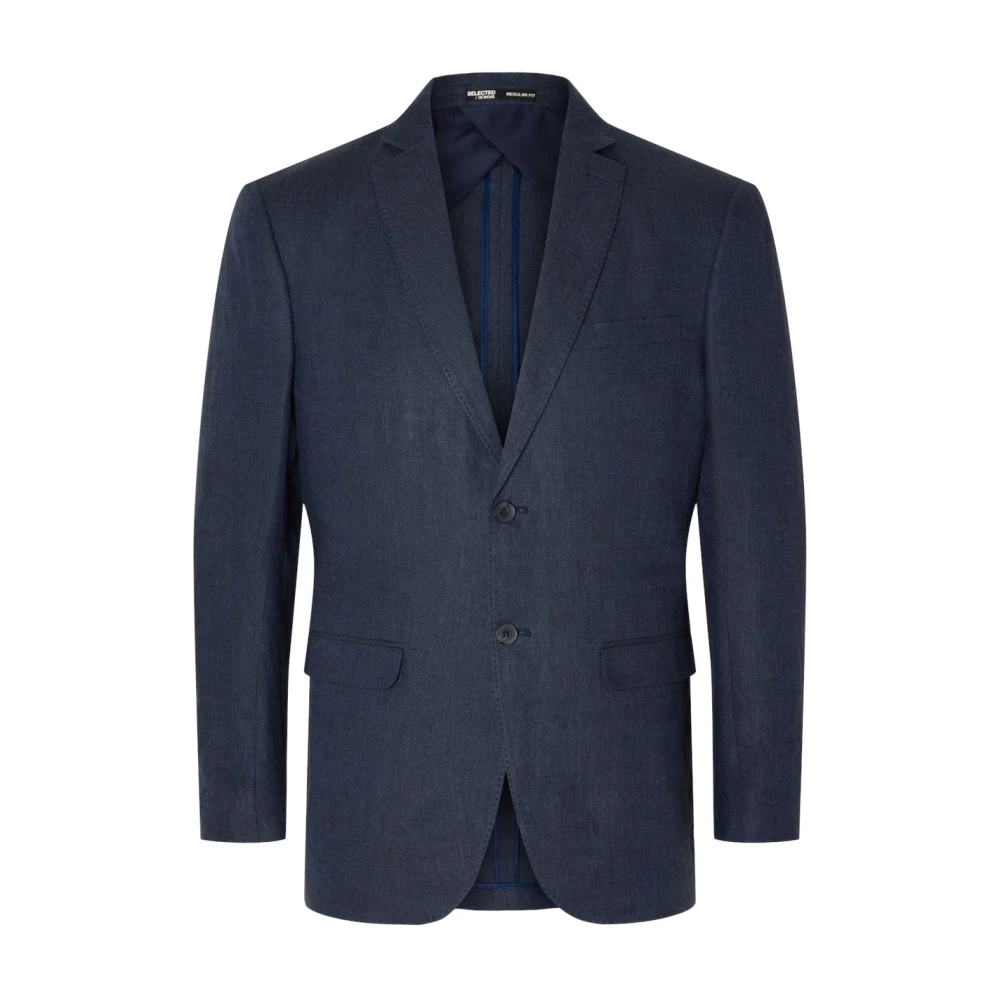 Selected Homme Blå Linne Blazer Set för Män Blue, Herr