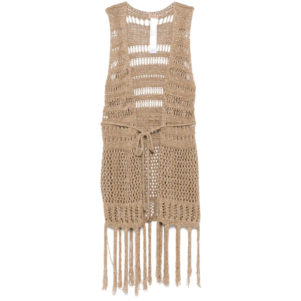 Twinset Stijlvolle Jas Set Brown Dames