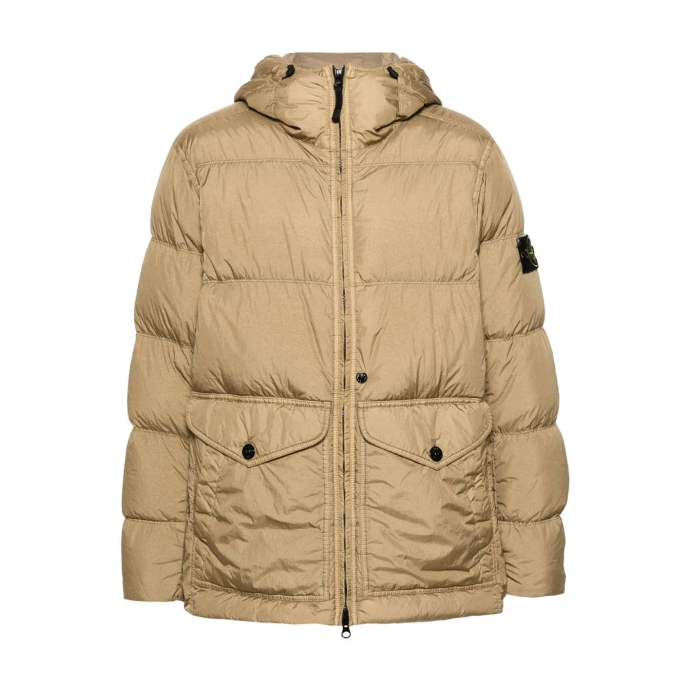 Stone Island Stijlvolle Stone Coats Collectie Brown Heren