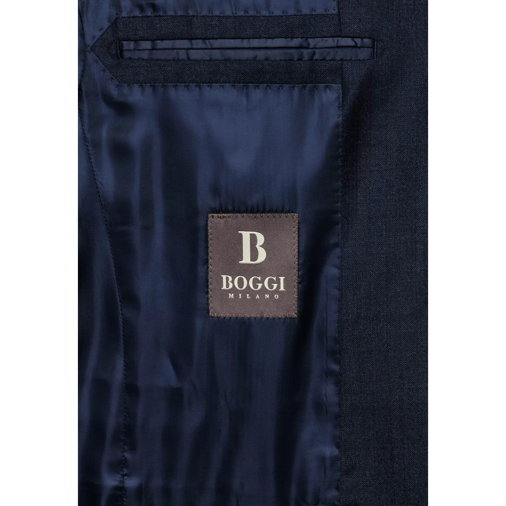 Boggi Milano Pakjes in zuivere wol met pinstripe Blue Heren