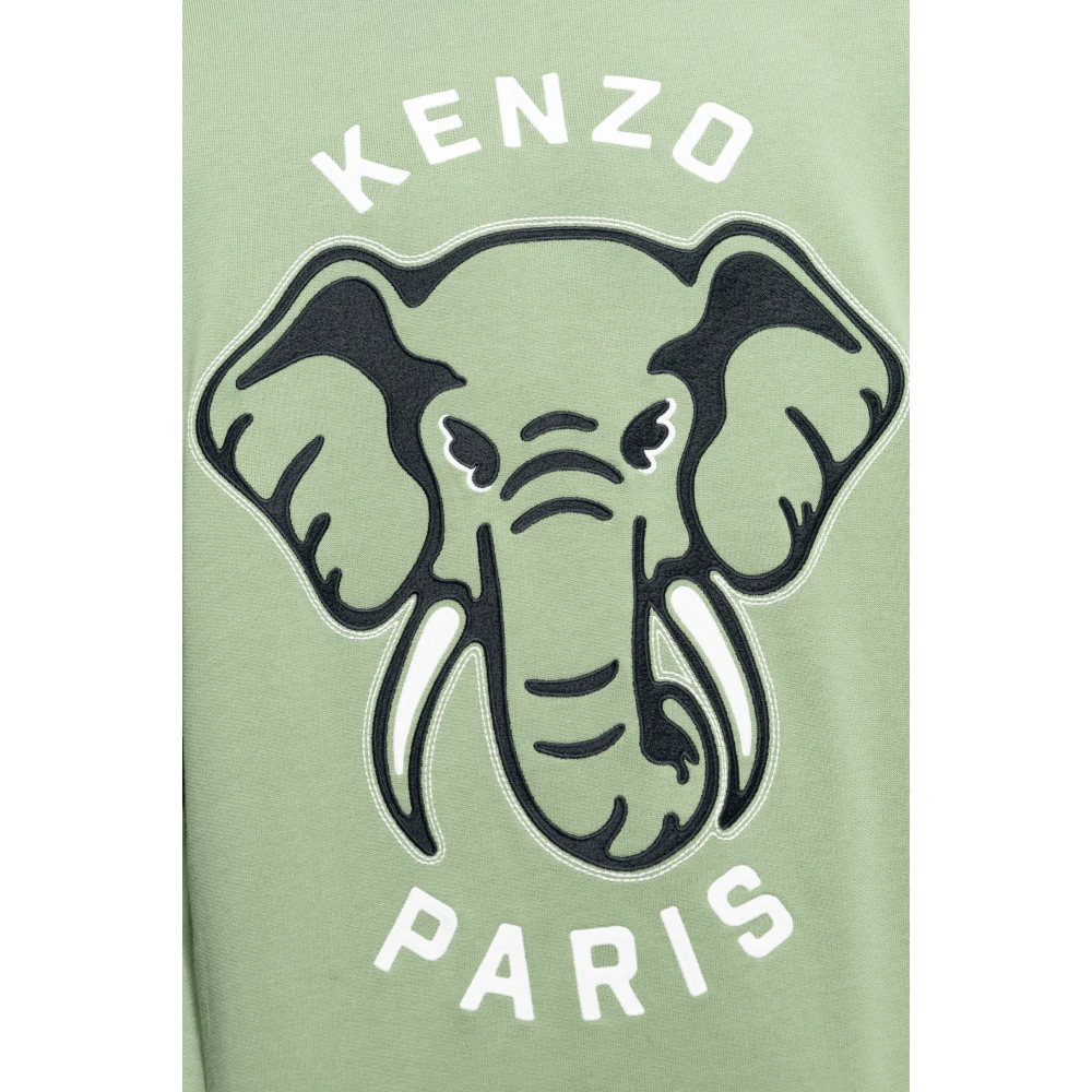 Kenzo Sweatshirt met logo Green Heren