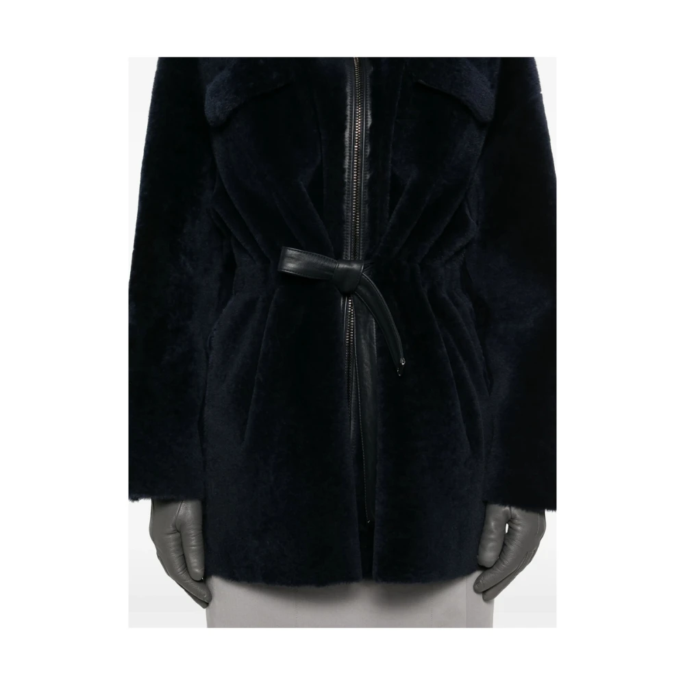 Suprema Midnight Blue Shearling Jas Blue Dames