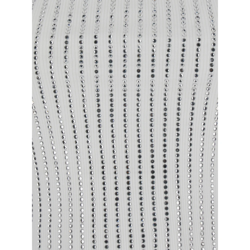 The Attico Witte Tanktop met Strass Versiering White Dames