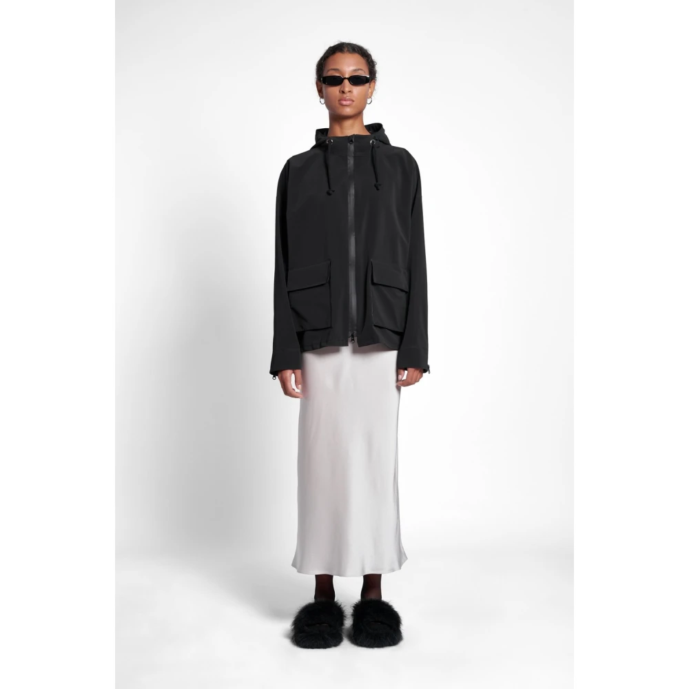 Stutterheim Matte Zip Regenjas Black Dames