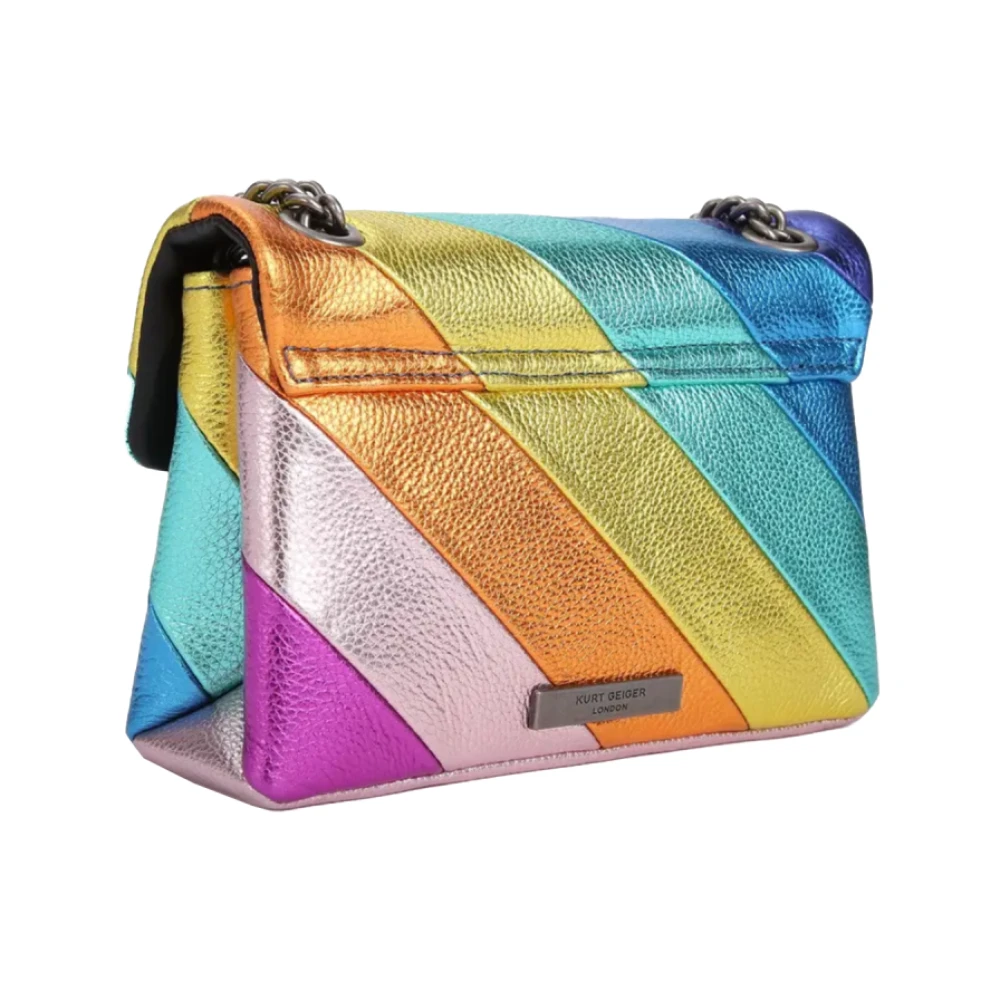 Kurt Geiger Regenboog Gestreepte Leren Mini Tas Multicolor Dames