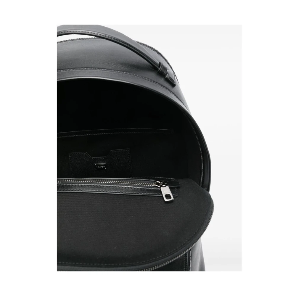 Dolce & Gabbana Zwarte ritssluiting rugzak met bovenhandvat Black Heren