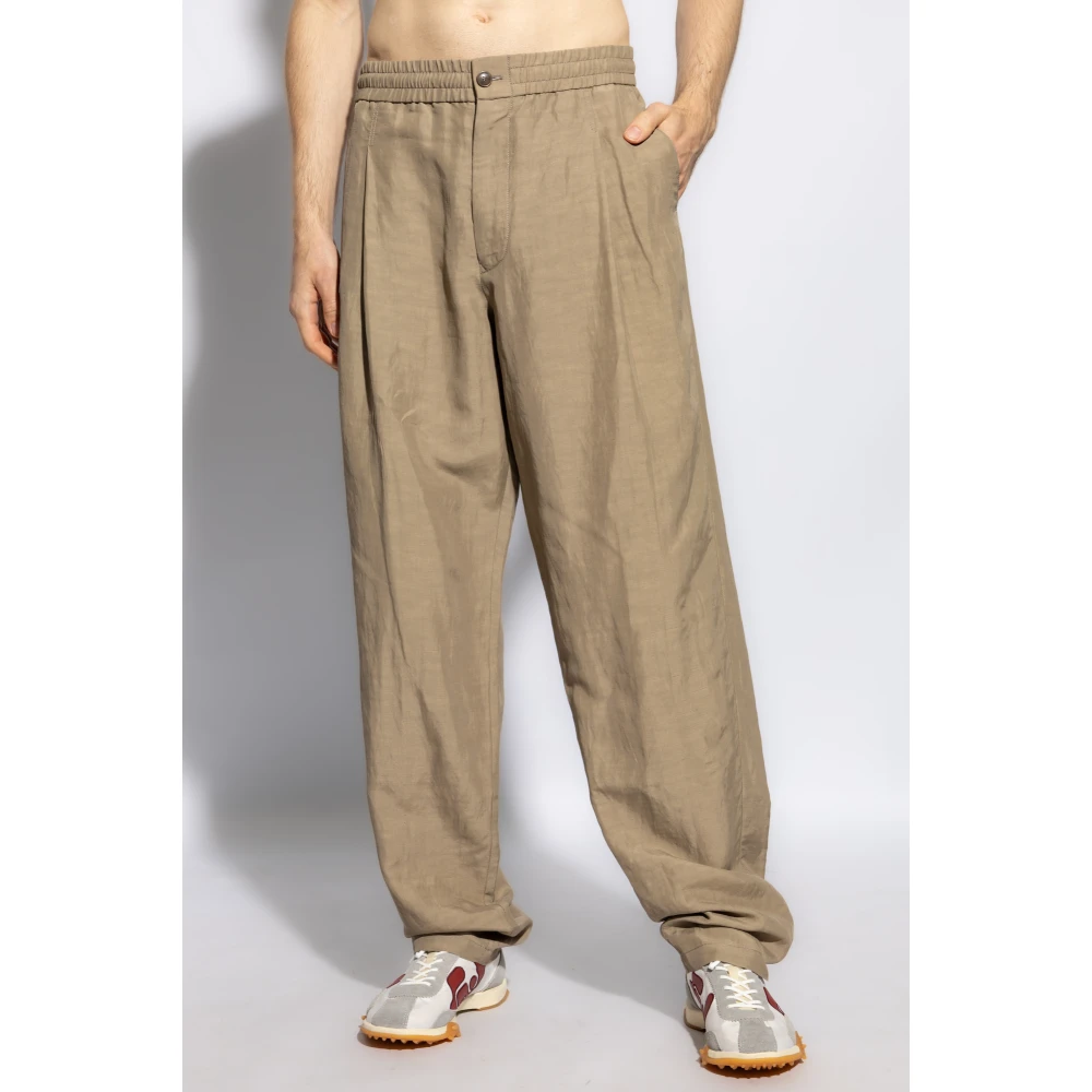 Giorgio Armani Loszittende broek Beige Heren