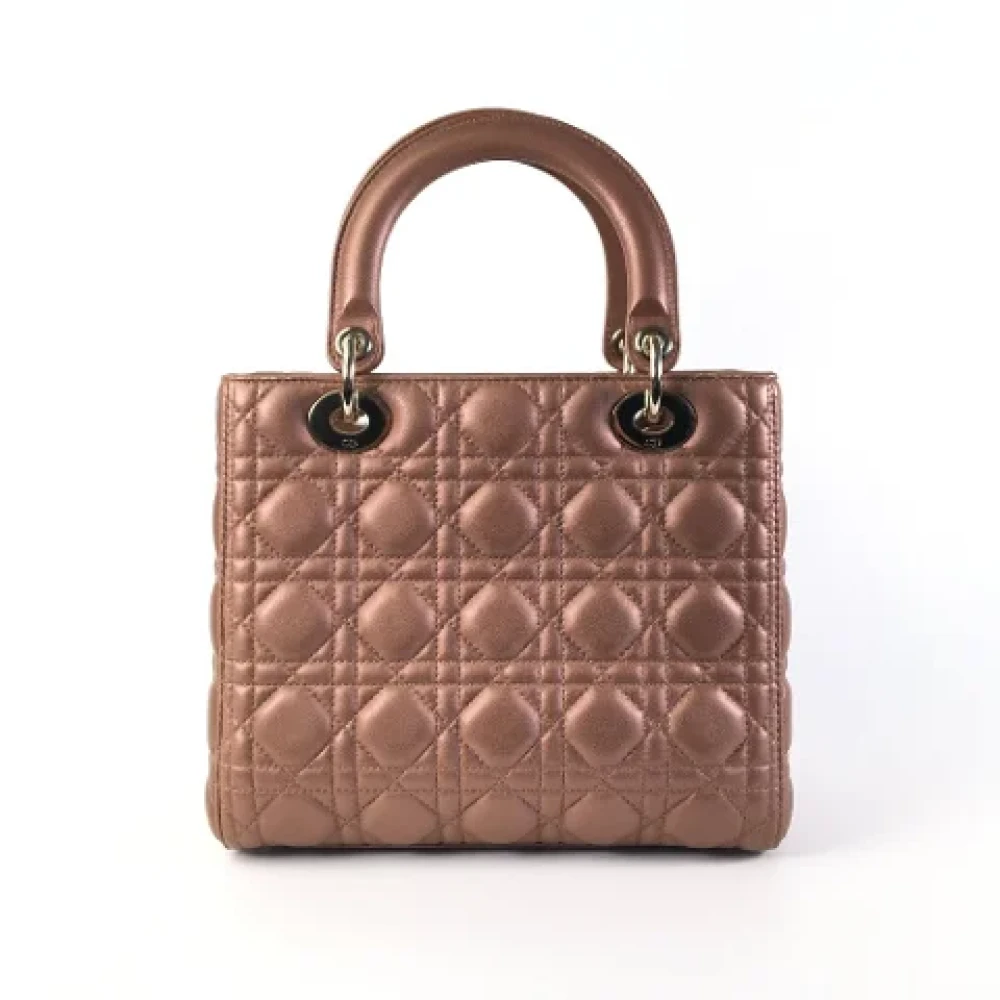 Dior Vintage Pre-owned Leather dior-bags Brown Dames
