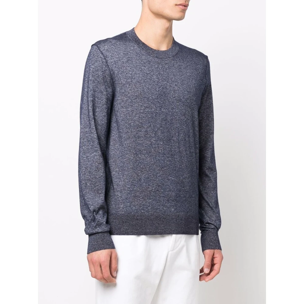 Dolce & Gabbana Blauwe Zijden en Kasjmier Trui Blue Heren